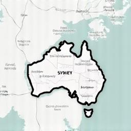 Static map image of Sydney indicating our location